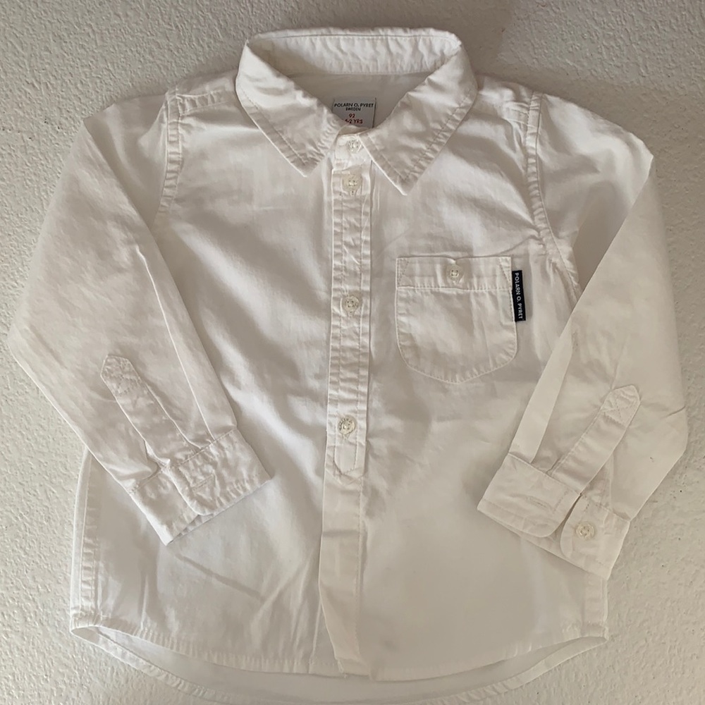EUC Polarn O Pyret boys button down 1.5-2 years